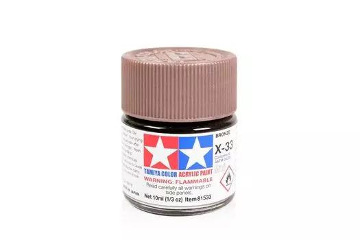 Tamiya Acrylic Mini X33 Metallic Bronze TAM81533 Пластиковая краска Акрил