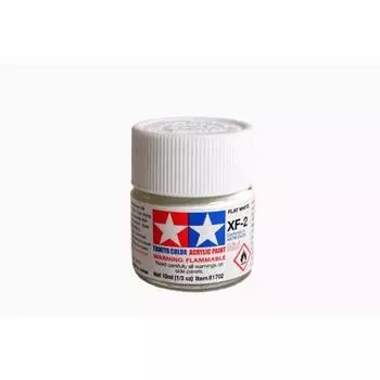Tamiya Acrylic Mini XF2 Flat White TAM81702 Пластиковая краска Акрил