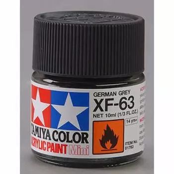 Tamiya Acrylic Mini XF63 German Gray TAM81763 Пластиковая краска Акрил 1 шт. (пакет из 1)