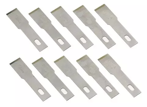 Tamiya Craft Tool Series Knife PRO Spare Blade 10 Pieces Пластиковый инструмент для моделирования 74101 № 101 Моделист (Плоское лезвие)