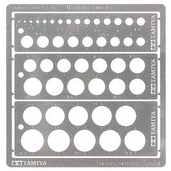 Tamiya Craft Tool Series No.150 Пластина для моделирования (круг 1-12.5мм) Пластиковый инструмент для моделирования 74150
