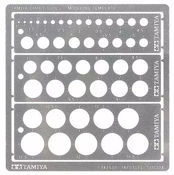 Tamiya Craft Tool Series Пластиковая модельная пластина для моделирования 74150 № 150 (круг 1-12.5мм)