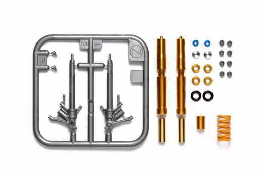 TAMIYA Detail Up Parts Series Honda CBR Передняя вилка Комплект пластиковых деталей для модели 12690 1/12 № 90 1000RR-R серебряный