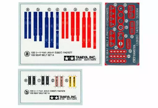 Tamiya Detail Up Parts Series Ремень безопасности A Набор пластиковых деталей для модели 12637 1/20 № 37