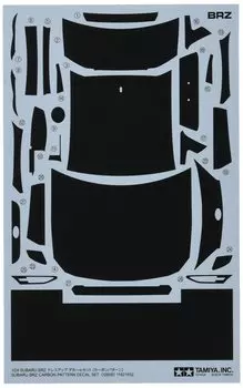 Tamiya Detail Up Parts Series Subaru BRZ Decal Carbon Pattern Пластиковые детали для модели 12658 1/24 № 58