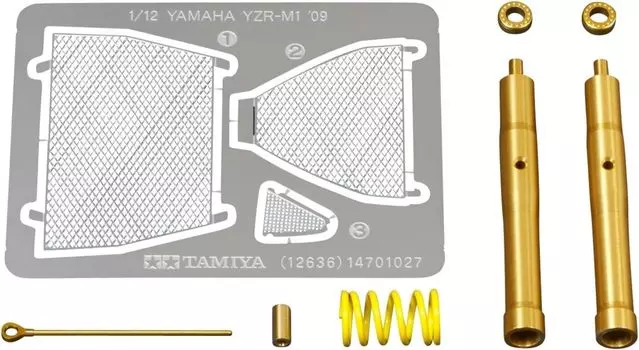 Tamiya Detail Up Parts Series Yamaha 09 Передняя вилка Комплект пластиковых деталей для модели 12636 1/12 № 36 YZR-M1