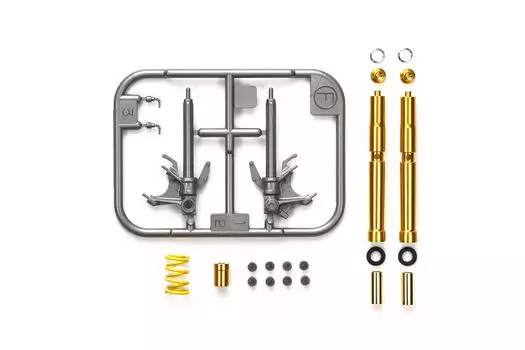 Tamiya Detail Up Parts Series Yamaha Передняя вилка Комплект пластиковых деталей для модели 12684 1/12 № 84 YZF-R1M золотой