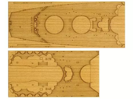 Tamiya Detail Up Parts Series Японский линкор Линкор Ямато Деревянная палуба Пластиковые детали модели 12645 1/350 № 45