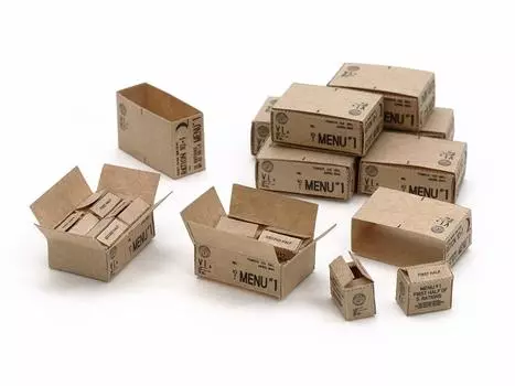 Tamiya Detail Up Parts Военная армия США 10 в 1 Паек Картонная Военная Бумага Сцена Материал 12689 (Для модели) №89 1/35 (Мир 2)