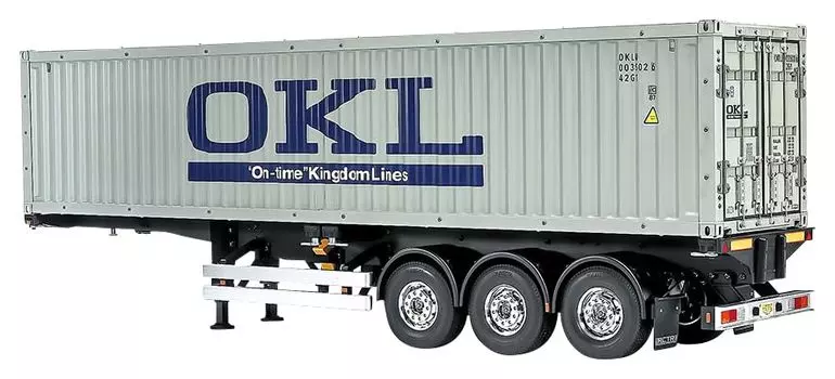 Tamiya Electric RC Big Truck Series RC Trailer Truck 40-футовый контейнер 3-осевой полуприцеп 56377 1/14 № 77 1/14