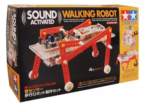 Tamiya Fun Craft Series Звуковой сенсорный шагающий робот, набор для производства №166 (70166)
