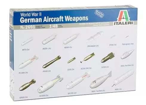 Tamiya Italeri 1/48 Airplane Series 2691 WWII German Aircraft Weapons Set 38691