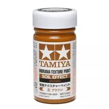 TAMIYA Makeup Material Series No.108 Scenery Texture Paint (Earth Brown) 100ml Model Paint 87108