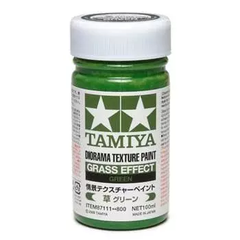 TAMIYA Makeup Material Series No.111 Scenery Texture Paint (Grass Green) 100ml Model Paint 87111