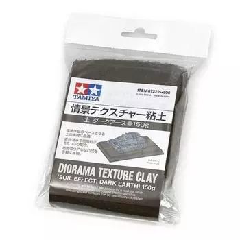 Tamiya Makeup Material Series No.222 Текстурная глина для декораций (Темная Земля) 150г 87222