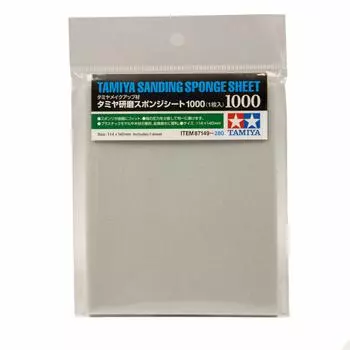 Tamiya Makeup Material Series Polishing Tamiya Polishing Sponge Sheet 1000 Пластиковый инструмент для моделирования 87149 № 149 (1 кусок)