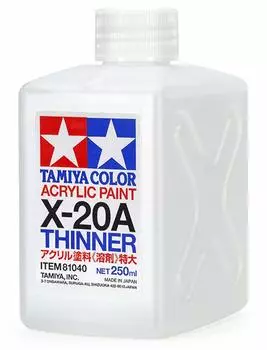 Tamiya Makeup Material Series Растворитель для акриловых красок Extra Large 81040 No.40 X-20A (250мл)