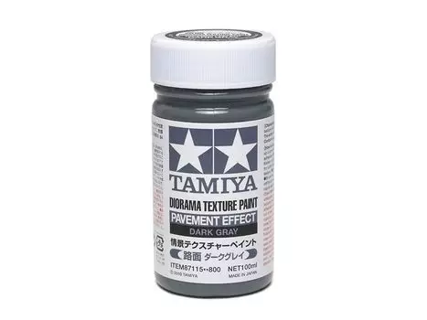 TAMIYA Makeup Material Series Scenery Texture Paint Surface Dark 100ml Model Paint 87115 No.115 (Road Gray)