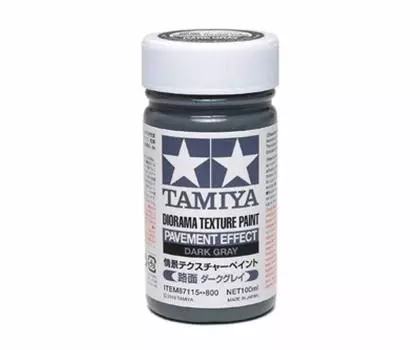 Tamiya Makeup Material Series Scenery Texture Paint Surface Dark 87115 No.115 (Дорожный серый)