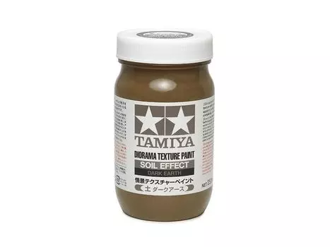 TAMIYA Makeup Material Series Scenery Texture Paint Dark 250ml Model Paint 87121 No.121 (Earth Earth)