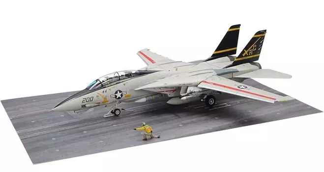 Tamiya Masterpiece Series Grumman Tomcat Launch Set Пластиковая модель 61122 1/48 № 122 F-14A (Поздний тип) серый