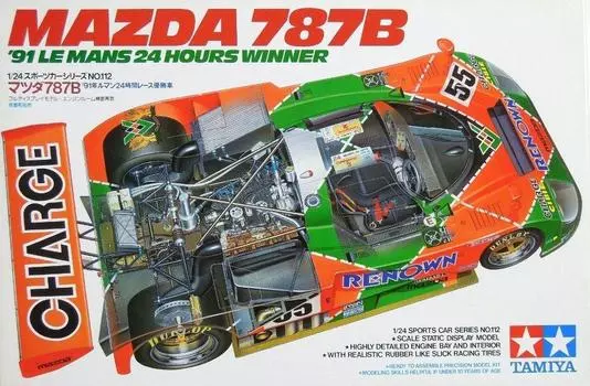 Tamiya Mazda 787B 1991 Автомобиль-победитель Ле-Мана 1/24 оранжевый