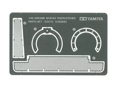 TAMIYA Military Miniature Series Army Abrams Etching Parts Set Пластиковые детали для модели 35273 1/35 № 273 США. М1А1/А2