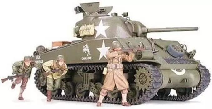 TAMIYA Military Miniature Series Army M4A3 Sherman with 75mm late front line breakthrough plastic model 35250 1/35 No.250 U.S. gun, model,