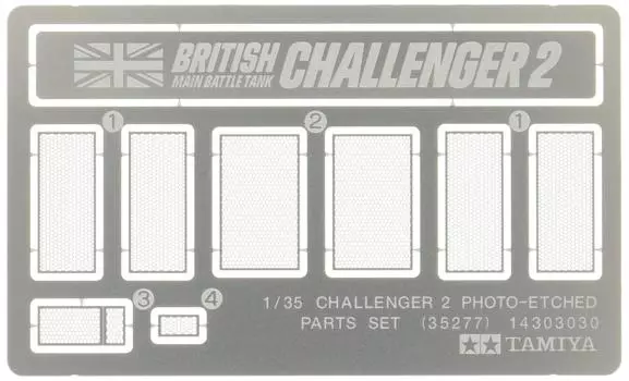 Tamiya Military Miniature Series British Army Main Battle Tank Challenger 2 Etching Parts Set Пластиковые детали для модели 35277 1/35 № 277