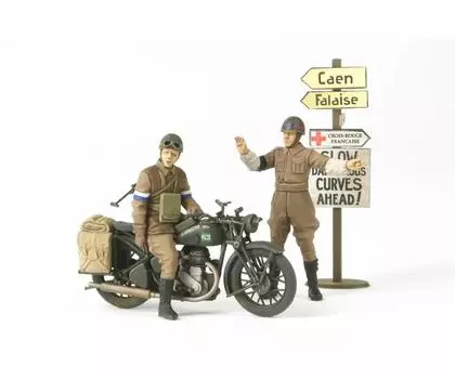 Tamiya Military Miniature Series British Army Military Motorcycle Series BSA M20 MP Set Plastic Model 35316 1/35 No.316
