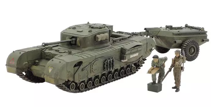 Tamiya Military Miniature Series British Churchill Crocodile Tank Plastic Model 35100 1/35 No.100