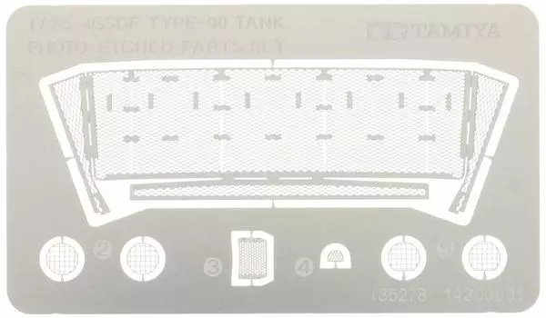 Tamiya Military Miniature Series Ground Force Type 90 Tank Etching Parts Set Plastic Model Parts 35278 1/35 No.278 Self-Defense
