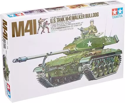Tamiya Military Miniature Series US Army Light Tank M41 Walker Bulldog Пластиковая модель 35055 1/35 № 55