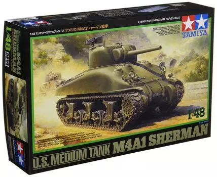 Tamiya Military Miniature Series US Army M4A1 Sherman Tank Plastic Model 32523 1/48 No.23