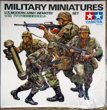 Tamiya Military Miniatures Modern Army Infantry Set США