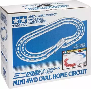 Tamiya Mini 4WD Limited Series Oval Home 3D смена полосы движения (Триколор) 94893