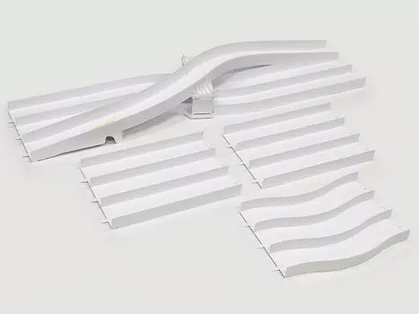 Tamiya Mini 4WD Special Limited Japan Cup Junior Circuit Lane Change Expansion Set 69579 (белый)