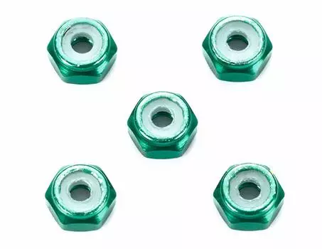 Tamiya Mini 4WD Special Product 2 мм алюминиевая стопорная гайка 95424 (5 Зеленый)