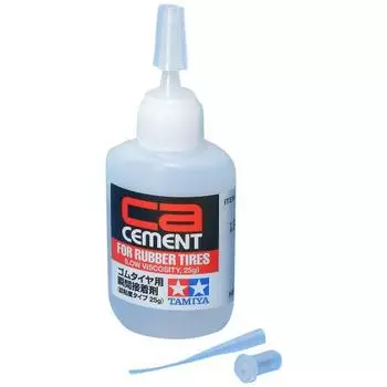 Tamiya OP Parts Мгновенный клей для резиновых шин Низкая вязкость Тип 25 г 54511 Черный и белый