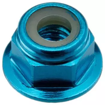 TAMIYA OPTIONS 4mm aluminum flange lock nut 5 HOP-UP OP-159 (blue pieces)