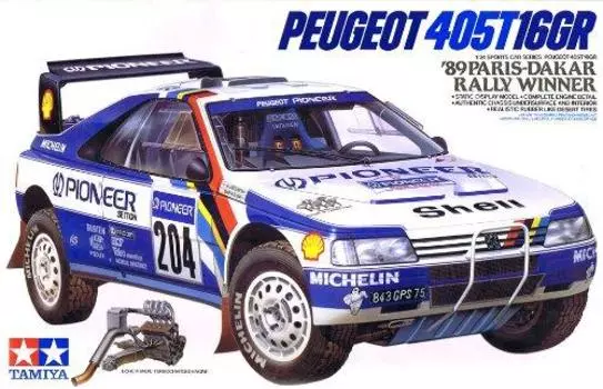 Tamiya Peugeot 405 T16GR 1989 победивший автомобиль 1/24 Париж-Дакар
