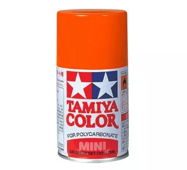 TAMIYA Поликарбонатная аэрозольная краска для моделей металлик оранжевый 86061 PS-61