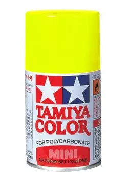 TAMIYA Polycarbonate Spray Fluorescent Yellow Model Paint 86027 PS-27