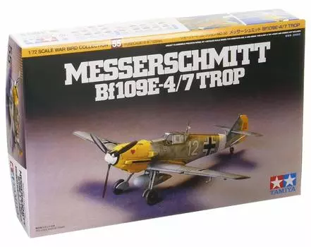 Tamiya Warbird Collection Luftwaffe Messerschmitt TROP Plastic Model 60755 1/72 No.55 Bf109E-4/7
