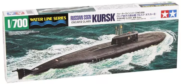 Tamiya Waterline Series Атомная подводная лодка ВМФ России Курск Пластиковая модель 31906 1/700 № 906 (Оскар II)