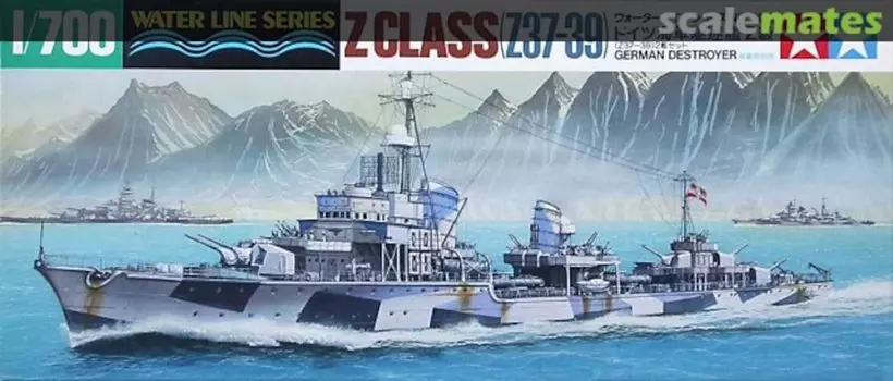 Tamiya Waterline Series Немецкий эсминец класса Z 2, набор кораблей, пластиковая модель 31908 1/700 № 905 Z37-39