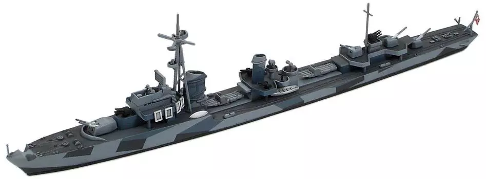 Tamiya Waterline Series Немецкий эсминец ВМС Z-класса Valhalla Renovation Набор из 2 кораблей Пластиковая модель 31908 1/700 № 908 Z37-39