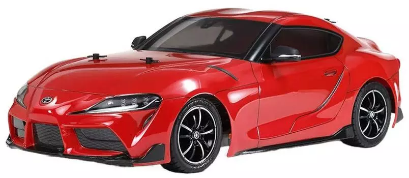 Tamiya XB Series XB Toyota GR Supra, окрашенная в красный цвет, полная модель с Propo 57916 1/10 № 216 (Шасси ТТ-02)
