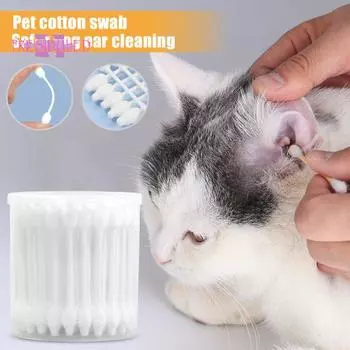 Тампон для домашних животных, средство для чистки ушей собаки, безопасное, эффективное, в форме тыквы, биоразлагаемое — лечение ушных инфекций белый