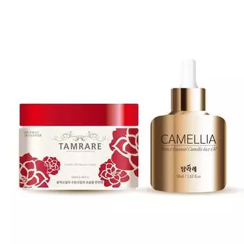 TAMRARE Camellia Oil Perfect 2-Piece Set/Moisturizing Cream 100ML + Face Oil 50ML